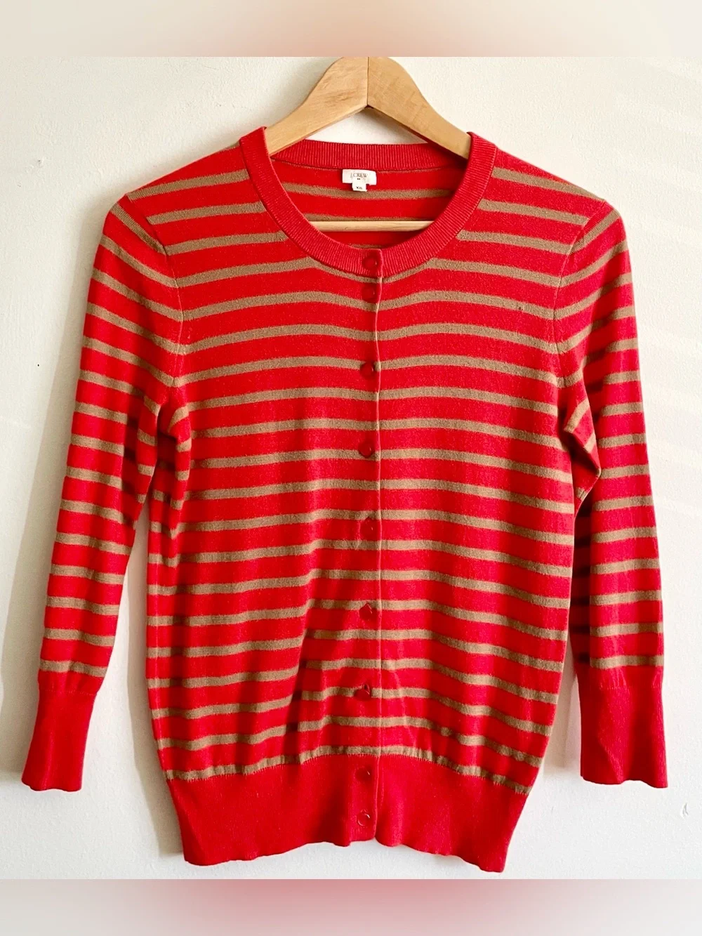 ❤️‍🔥 J. Crew Striped Button-Front Cardigan ❤️‍🔥